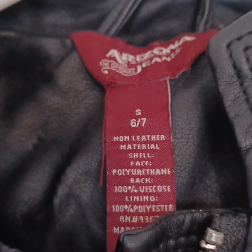 Arizona Jean Co. Motorcycle Jacket size 6/7 black